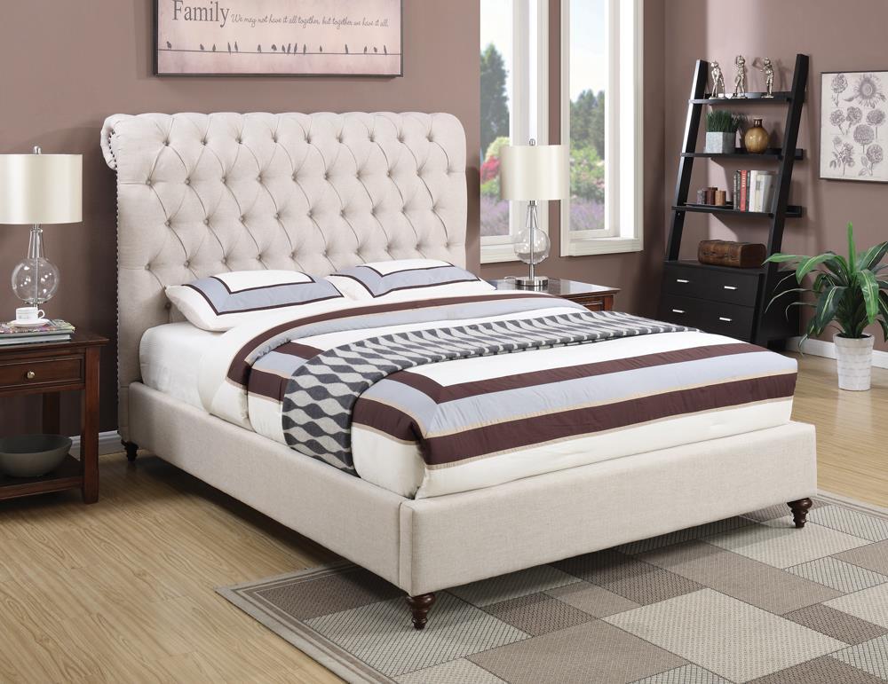 Devon Transitional Beige Full Bed