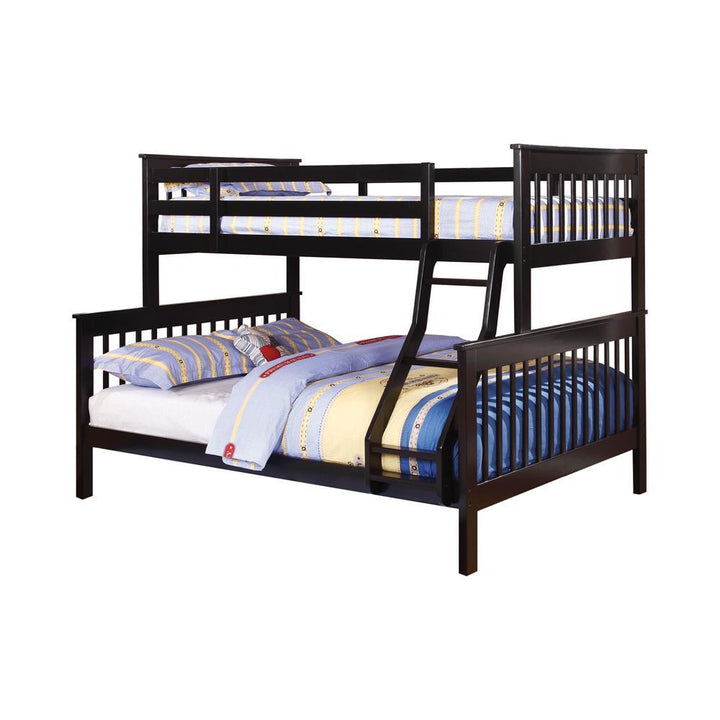 Chapman Transitional Black Twin-over-Full Bunk Bed