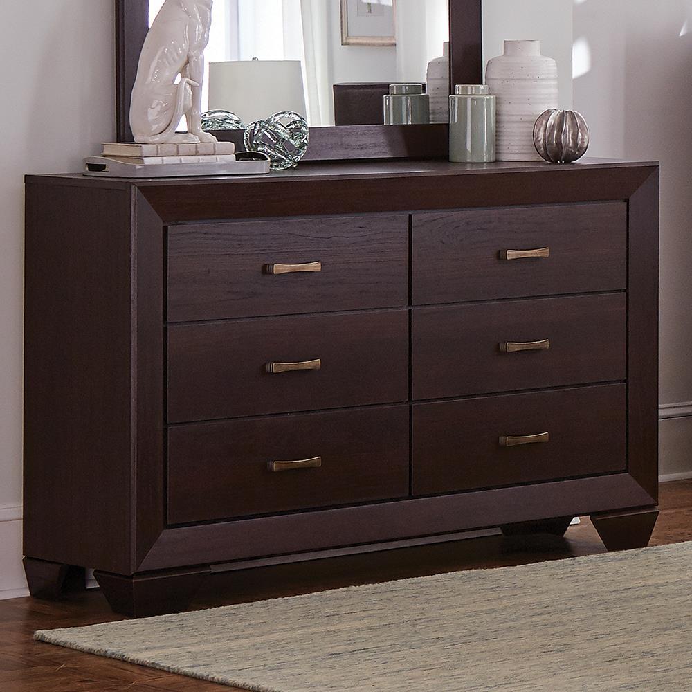 Fenbrook Dark Cocoa Six-Drawer Dresser