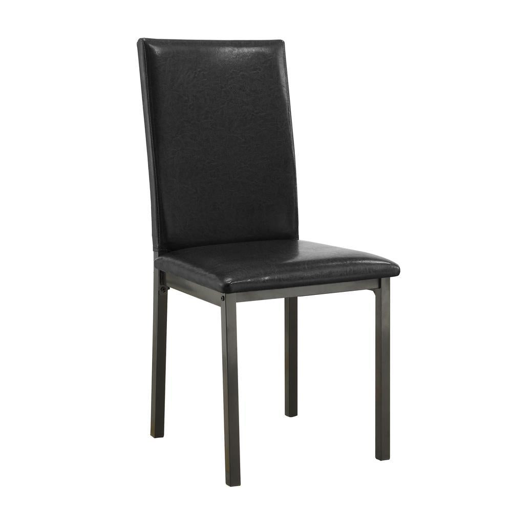 Garza Black Upholstered Side Chair