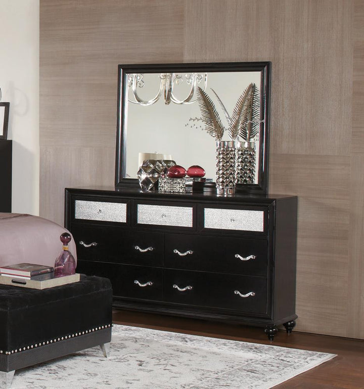 Barzini Seven-Drawer Dresser With Metallic Drawer Front