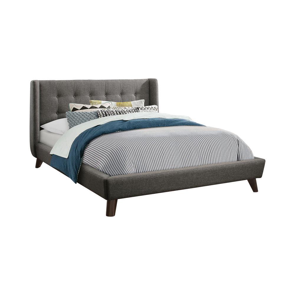 Carrington Grey Upholstered King Bed