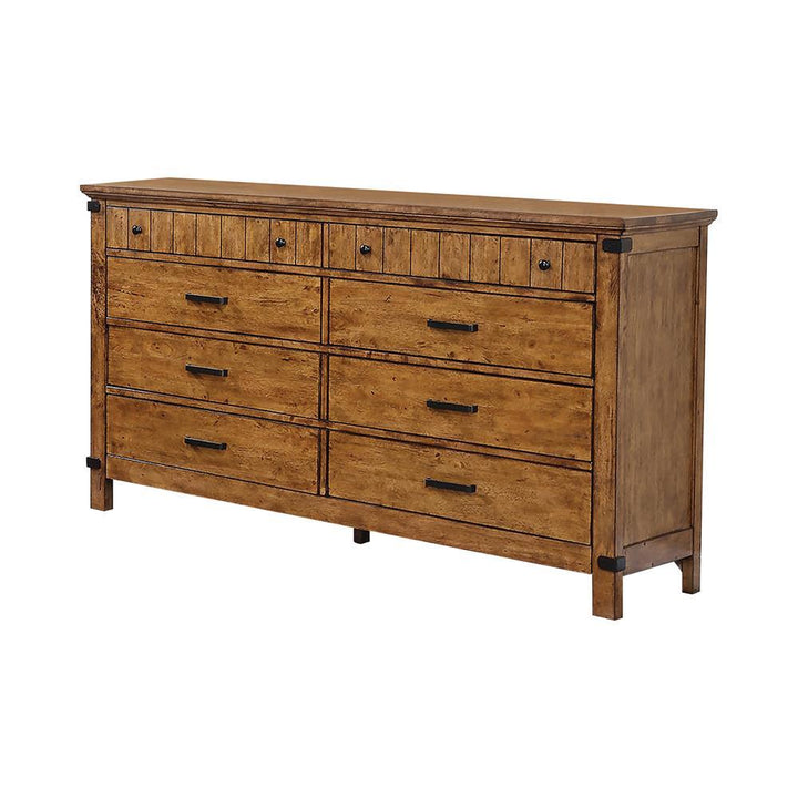 Brenner Rustic Honey Eight-Drawer Dresser