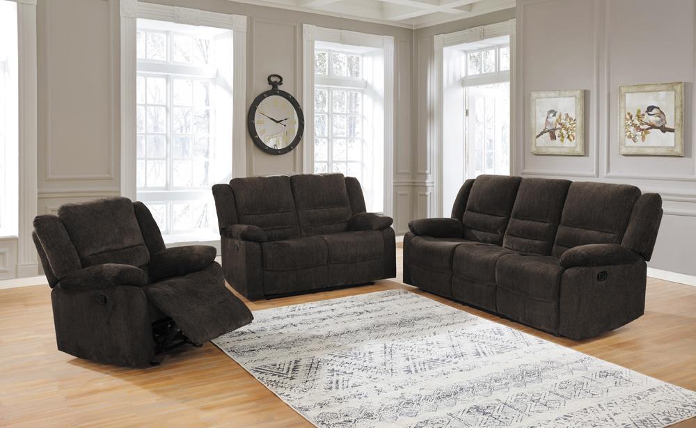 Gordon Chocolate Reclining Loveseat