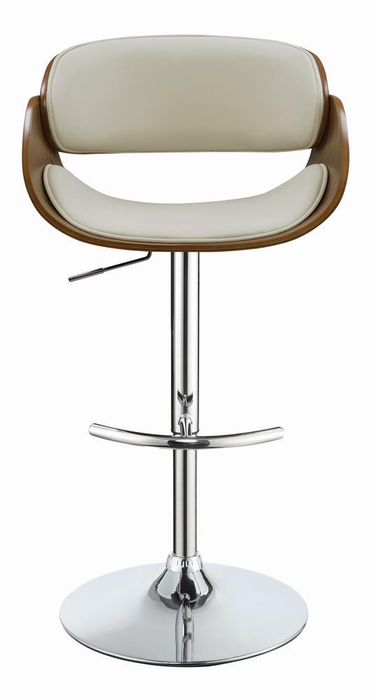 Modern Ecru Adjustable Bar Stool