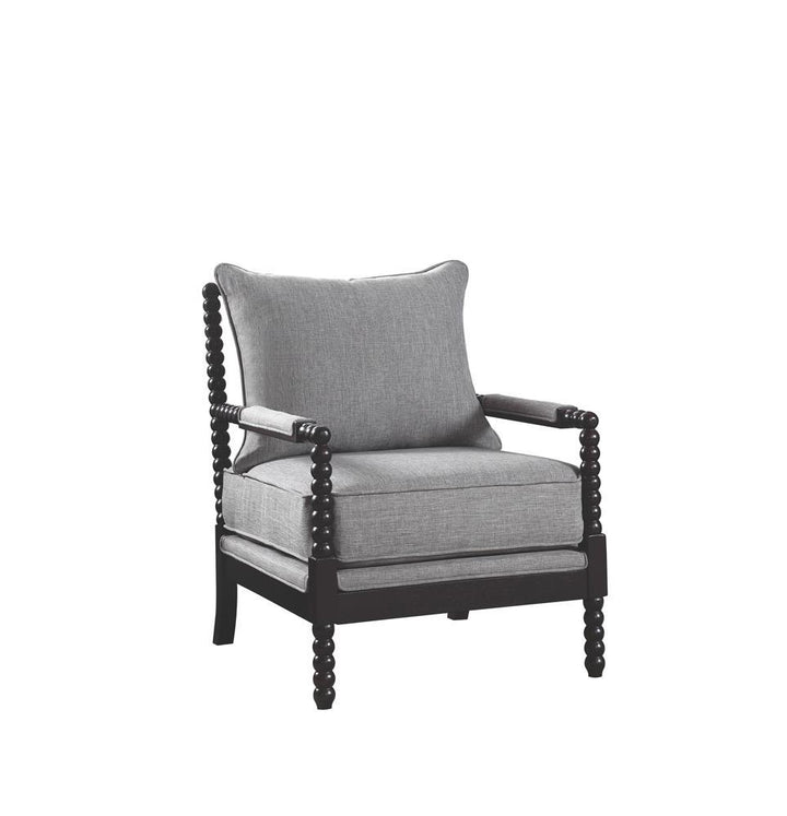 Traditional Grey and Cappuccino Accent Chair