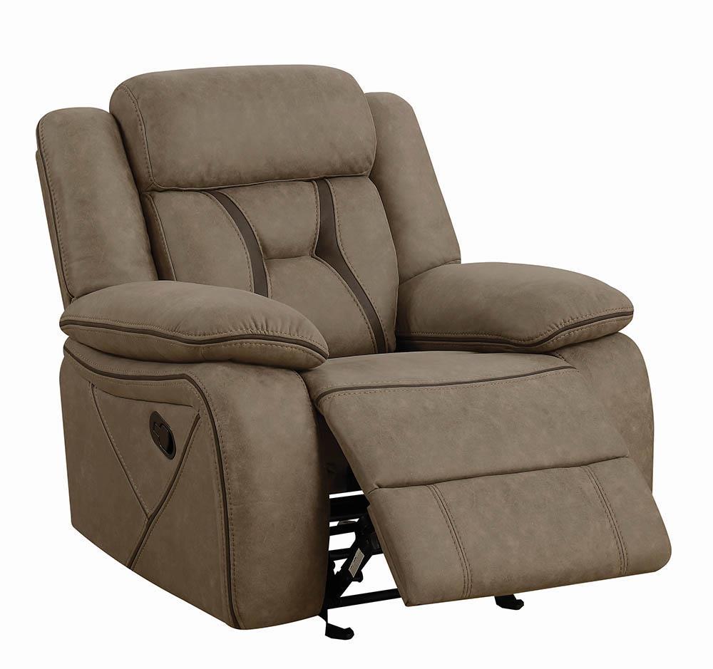 Houston Casual Tan Glider Recliner