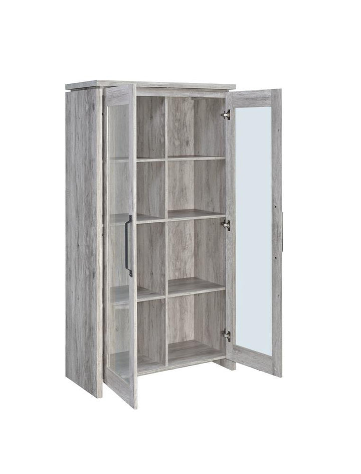 Rustic Grey Curio Cabinet