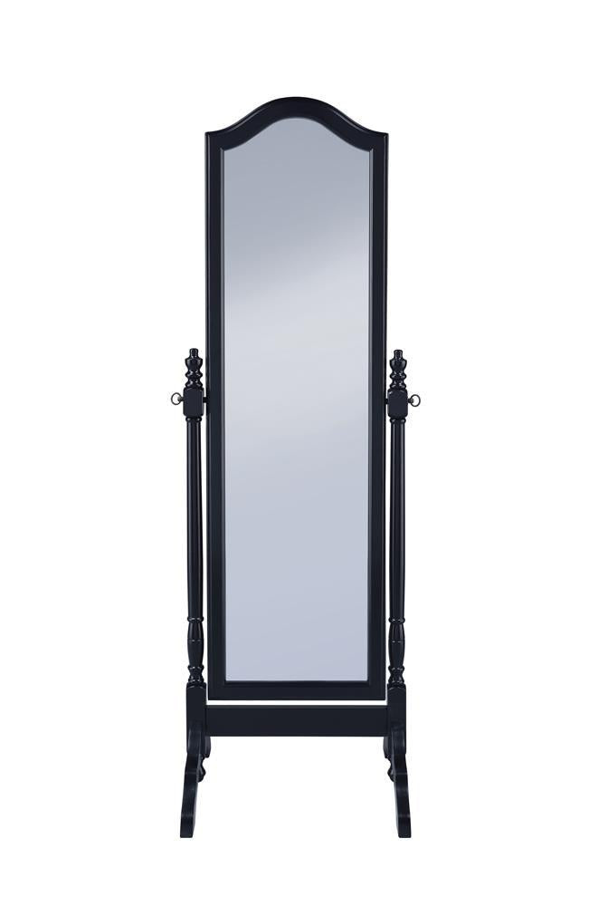 Transitional Black Cheval Mirror