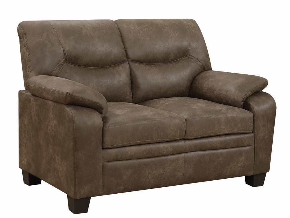 Meagan Casual Brown Loveseat