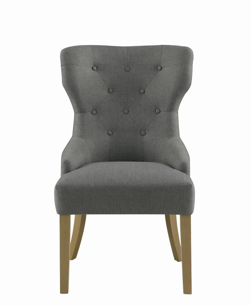 Modern Grey and Natural Tufted Dining Chair