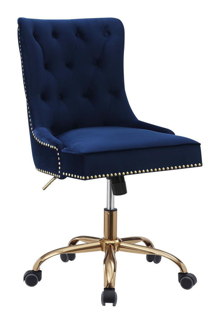 Modern Blue Velvet Office Chair