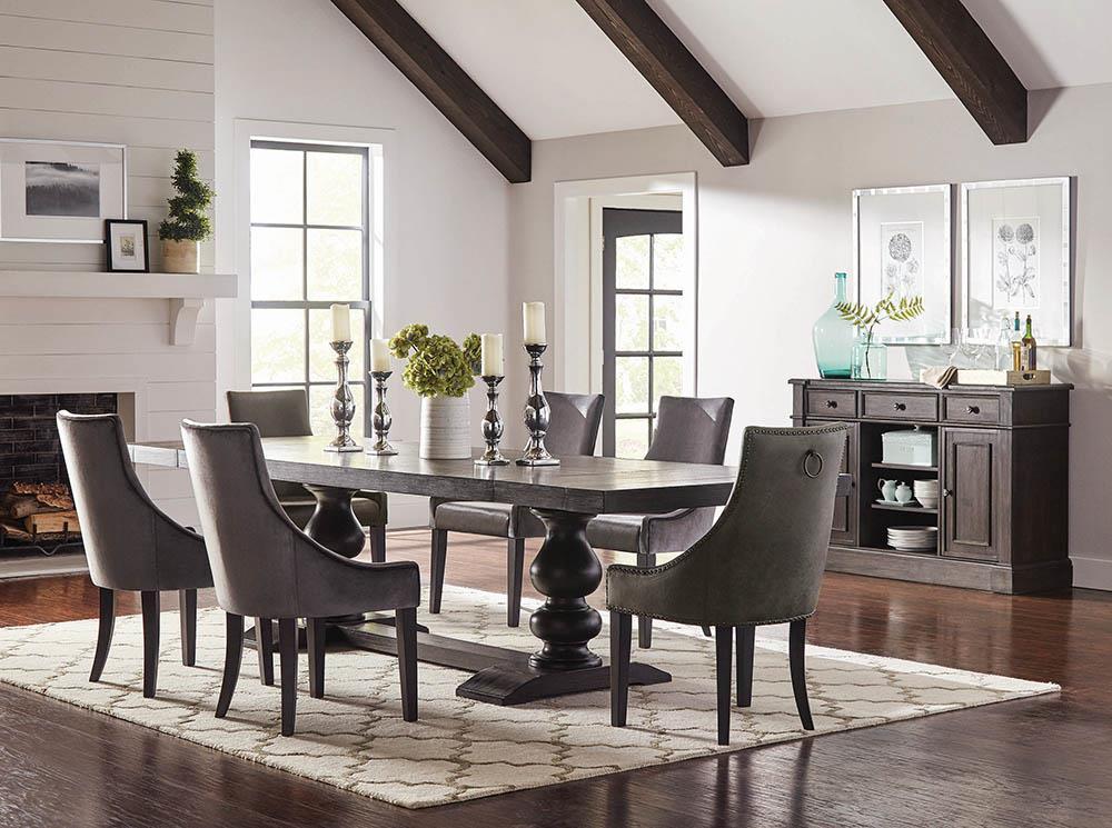 Phelps Traditional Antique Noir Dining Table