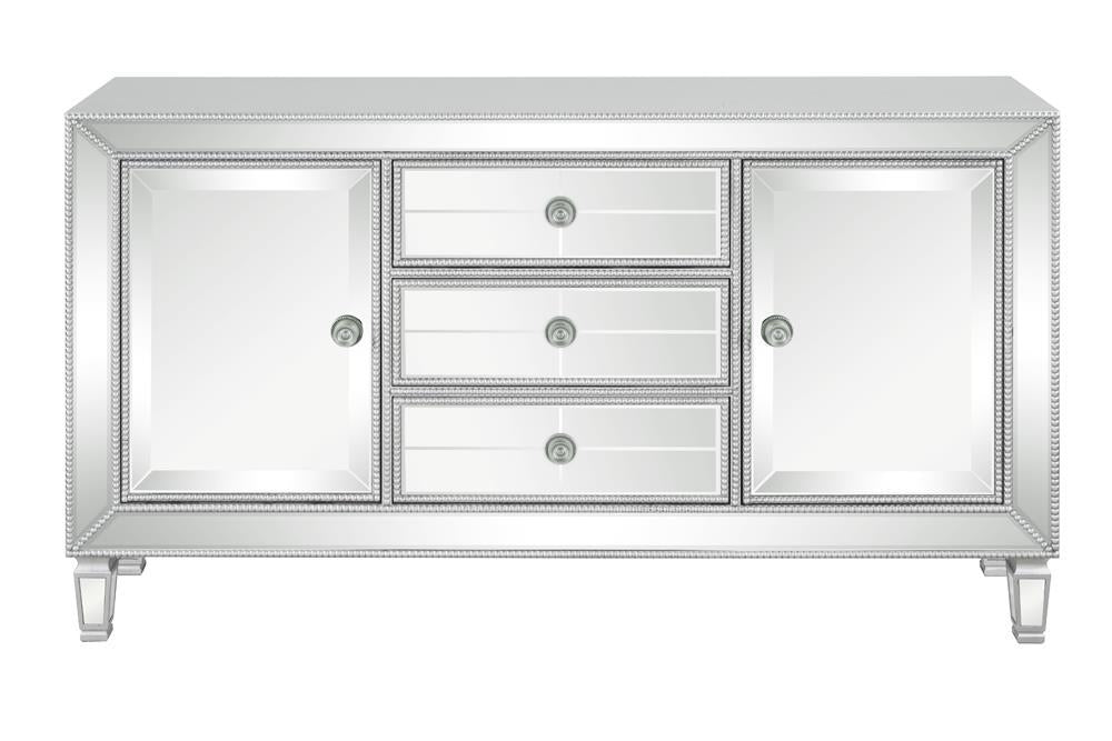 Metallic Platinum Accent Cabinet