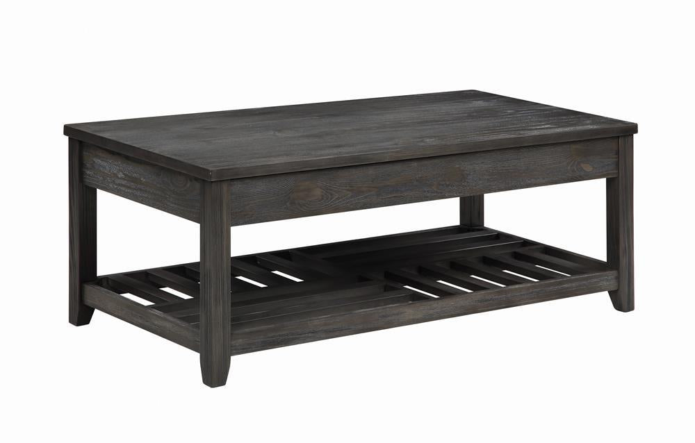 Rustic Grey Lift-Top Coffee Table