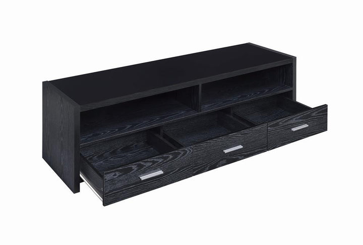 G700645 Contemporary Black Oak TV Console