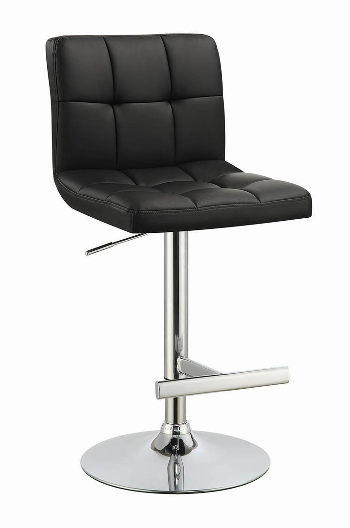 G102554 Contemporary Black and Chrome Adjustable Bar Stool