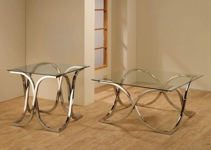 G701918 Contemporary Nickel End Table