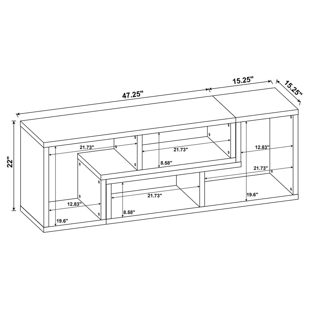 G800330 Contemporary White Convertible TV Stand and Bookcase