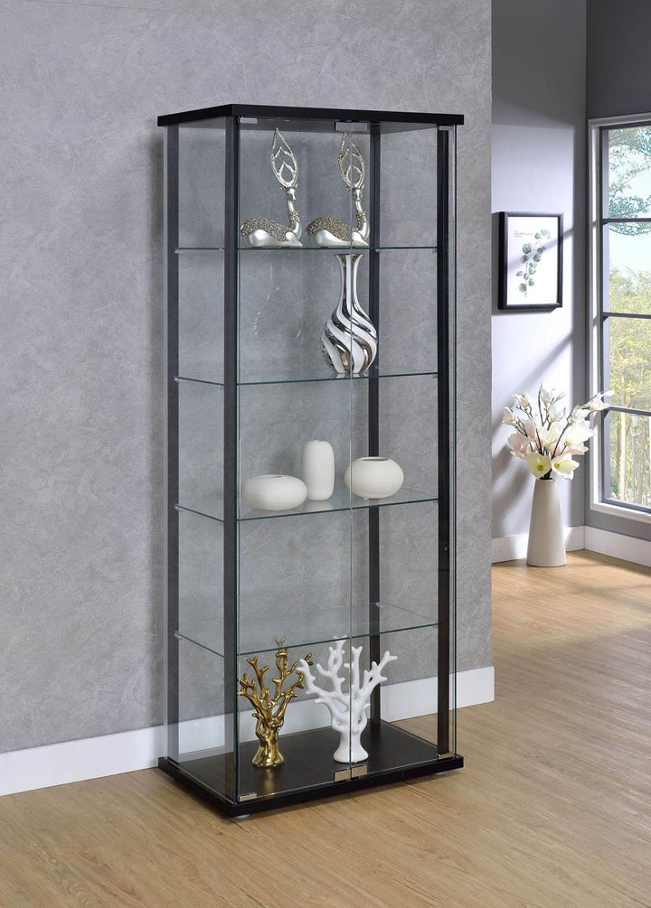 G950170 Contemporary Black Curio Cabinet