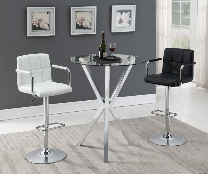 G100186 Contemporary Chrome Bar-Height Table