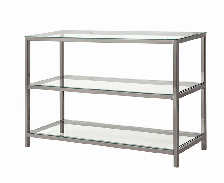 G720228 Contemporary Black Nickel Sofa Table