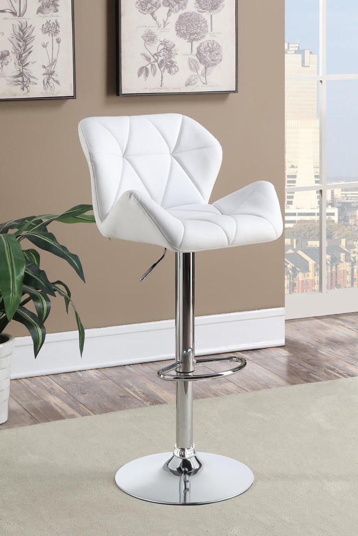 G100424 Contemporary White Adjustable Bar Stool