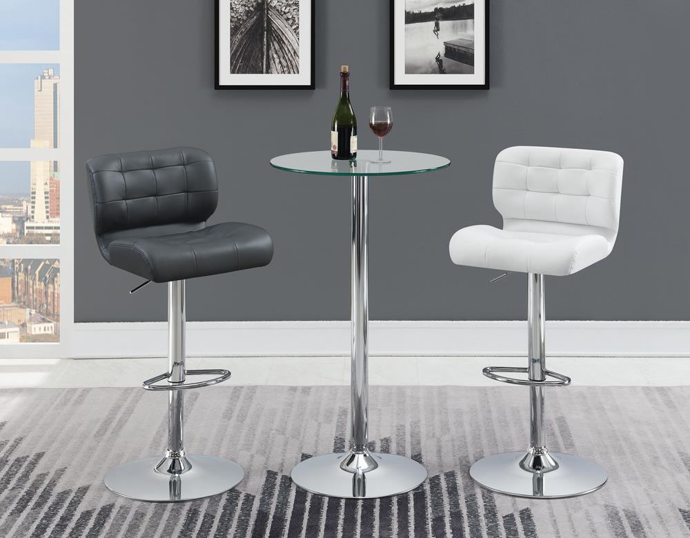 G100546 Contemporary White Upholstered Bar Stool