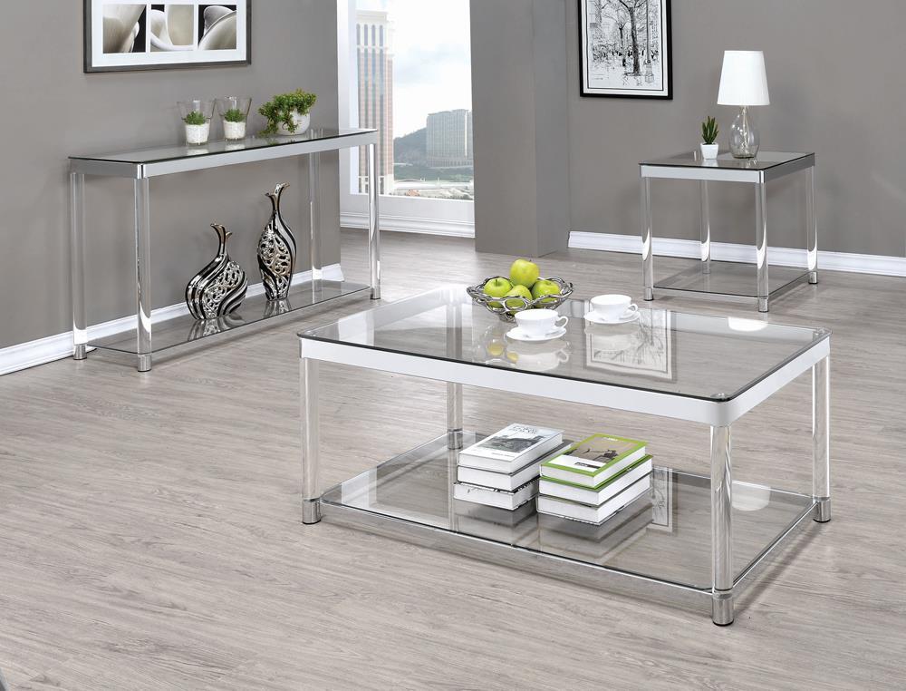 G720748 Contemporary Chrome Coffee Table