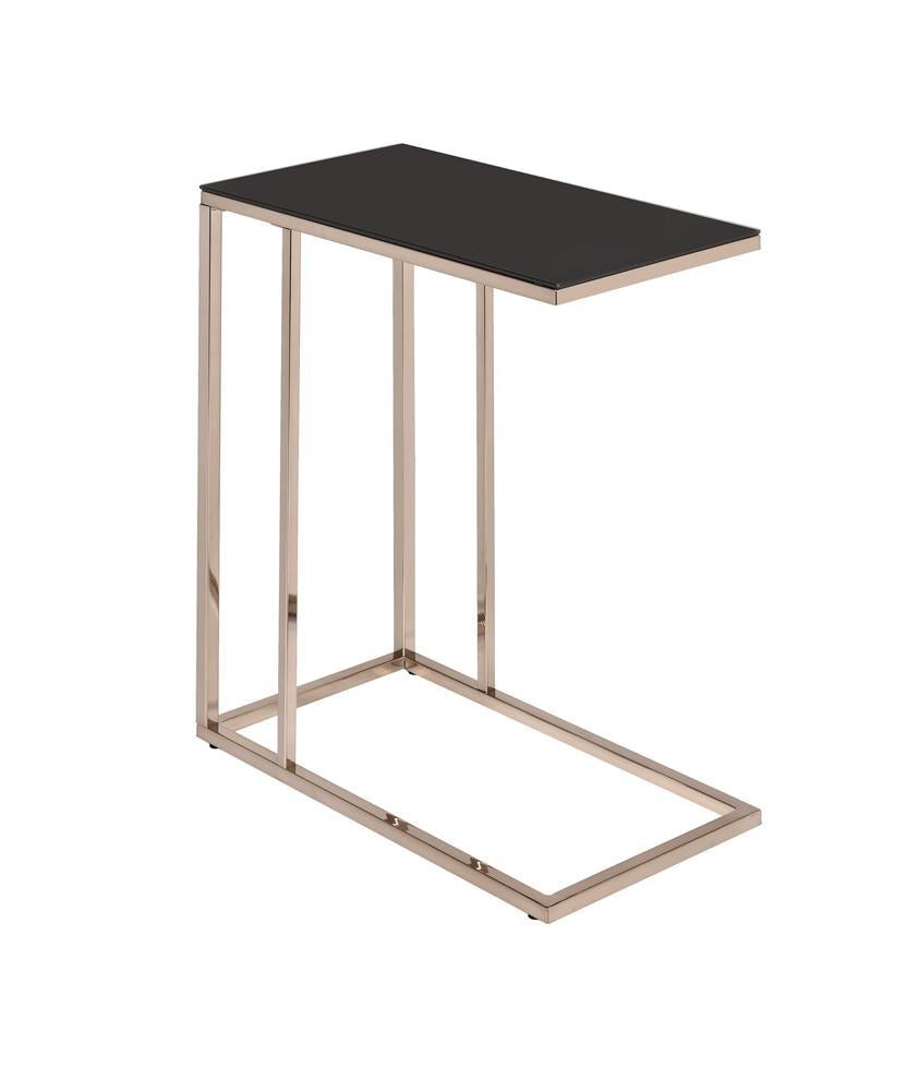 G902928 Contemporary Chocolate Chrome Snack Table