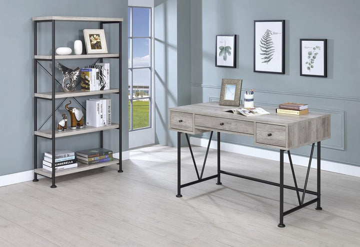 G801549 Guthrie Industrial Grey Driftwood Bookcase