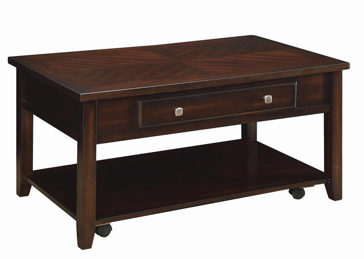 G721038 Transitional Walnut Lift-Top Coffee Table