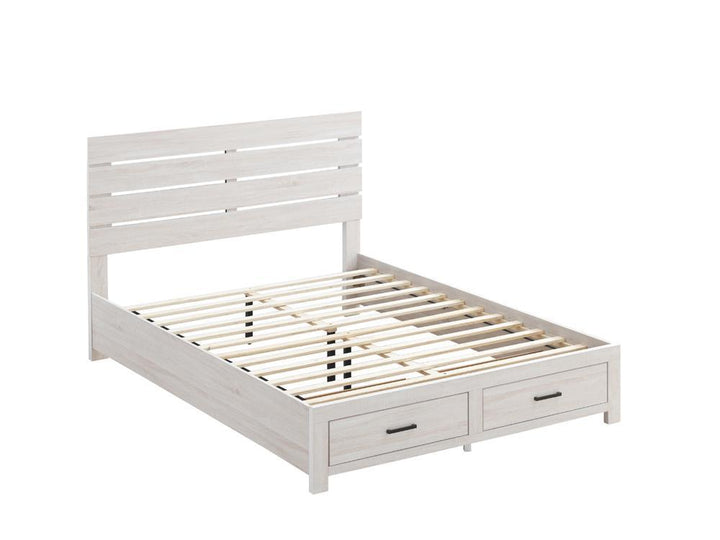 Marion Queen Storage Bed Coastal White