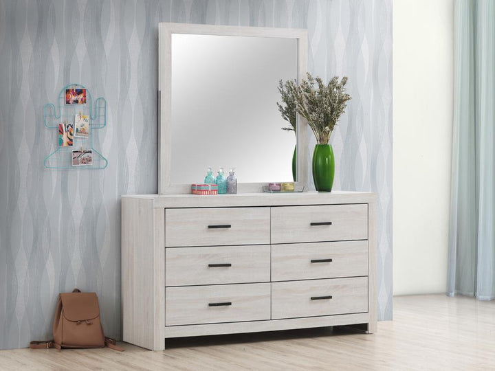 Marion Rectangle Dresser Mirror Coastal White