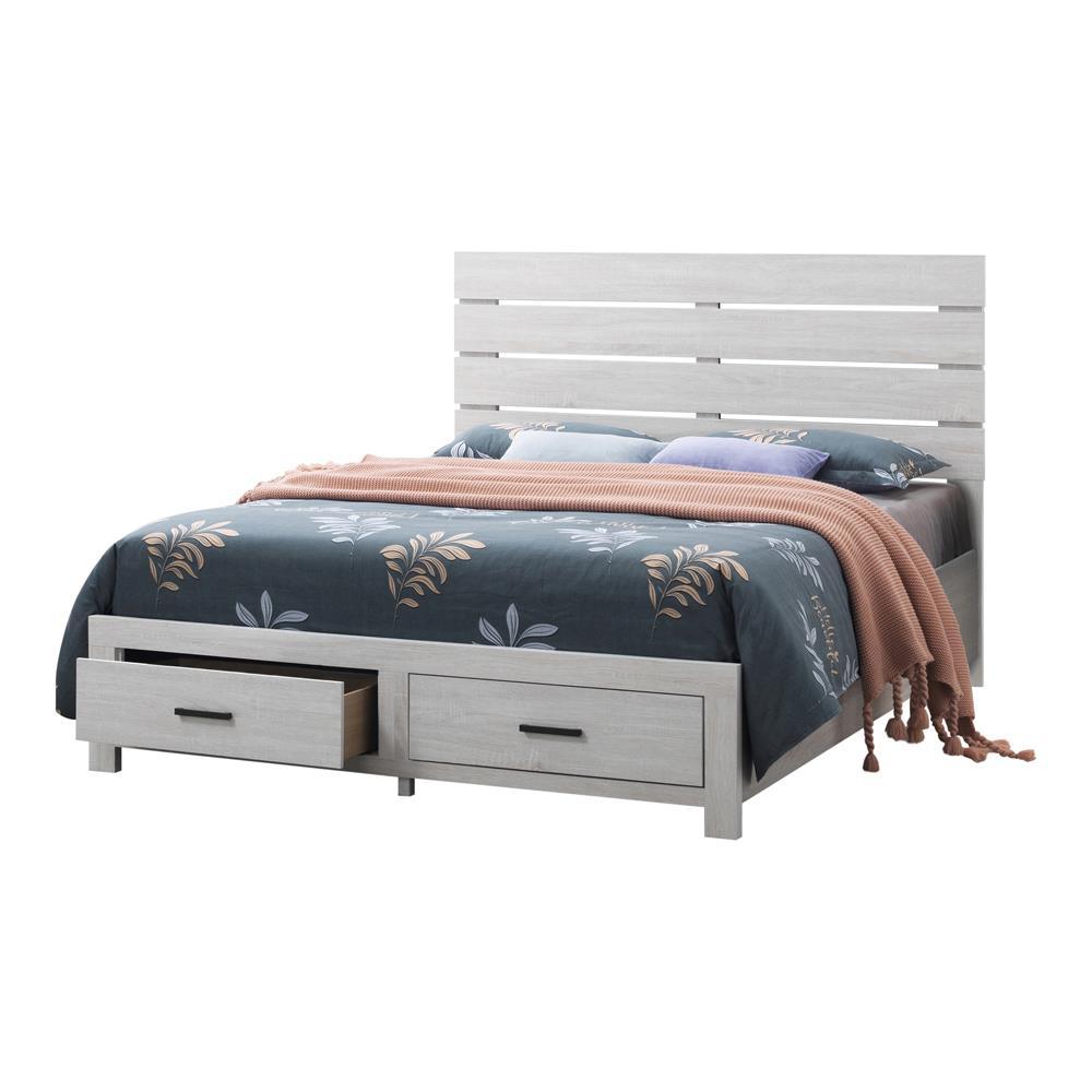 Marion Eastern King Storage Bed Coastal White